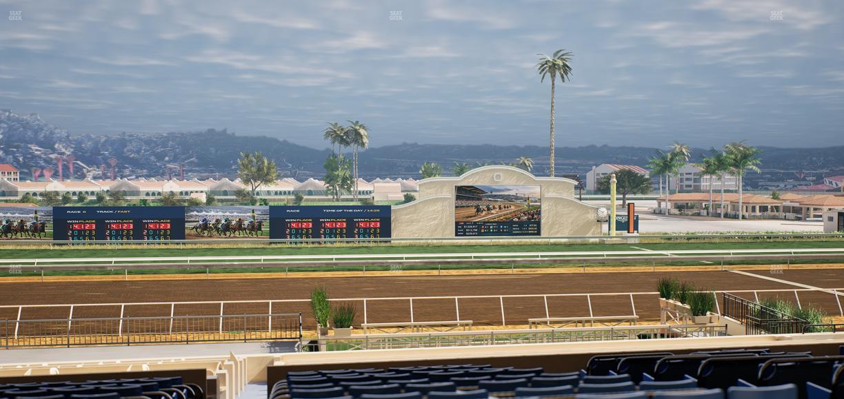 Del Mar Thoroughbred Club - Section Stretch Run Box 16 E Lvl 3 Seat View