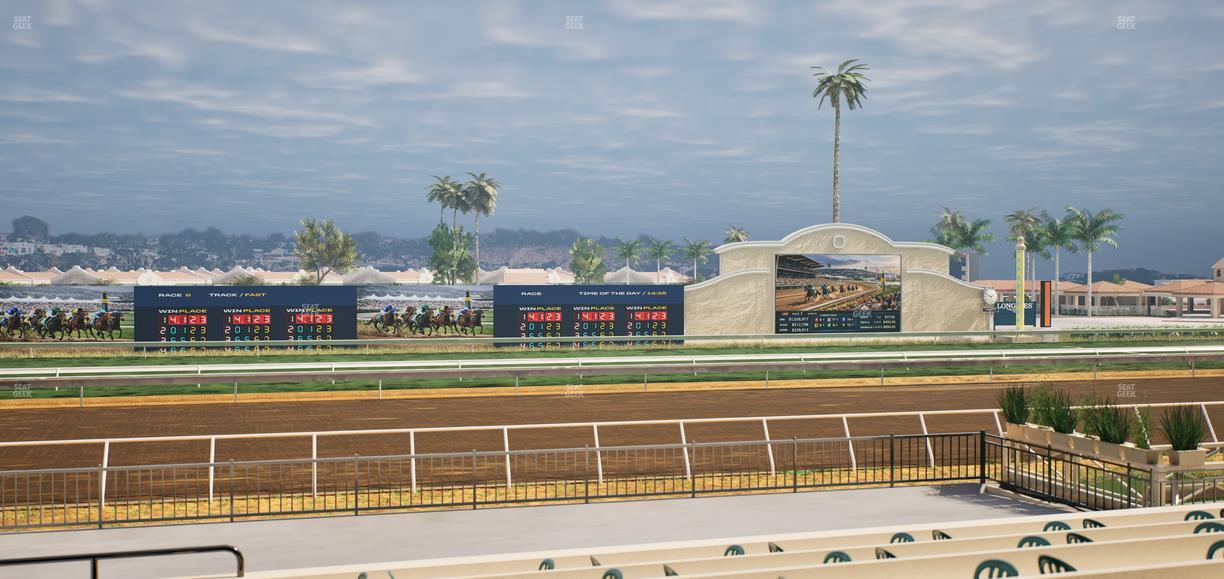 Del Mar Thoroughbred Club - Section Stretch Run Box 16 F Lvl 1 Seat View