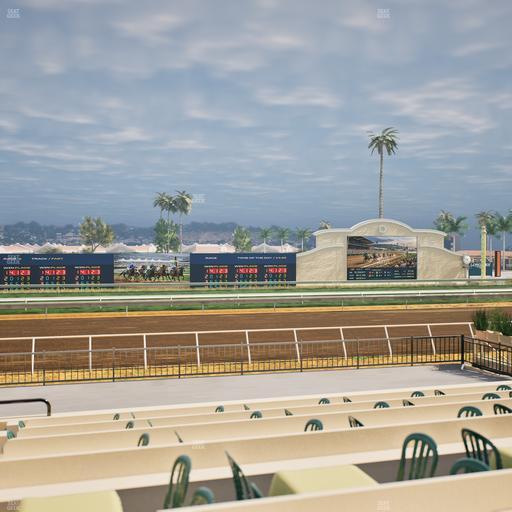 Del Mar Thoroughbred Club - Section Stretch Run Box 16 F Lvl 1 Seat View