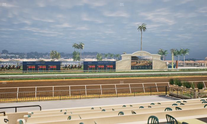 Del Mar Thoroughbred Club - Section Stretch Run Box 16 F Lvl 1 Seat View