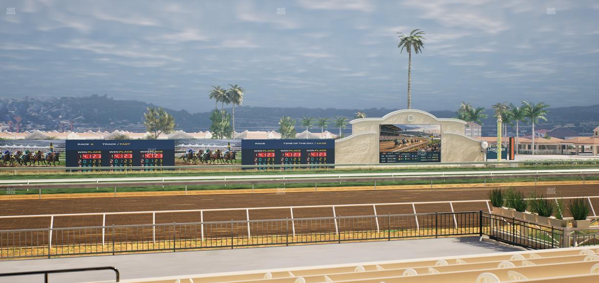 Del Mar Thoroughbred Club - Section Stretch Run Box 16 F Lvl 1 Seat View