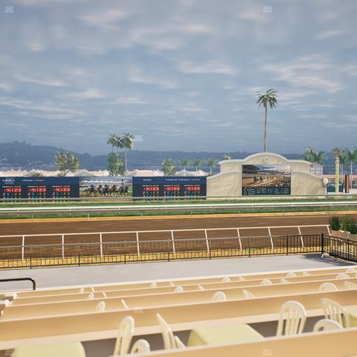 Del Mar Thoroughbred Club - Section Stretch Run Box 16 F Lvl 1 Seat View
