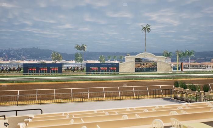 Del Mar Thoroughbred Club - Section Stretch Run Box 16 F Lvl 1 Seat View