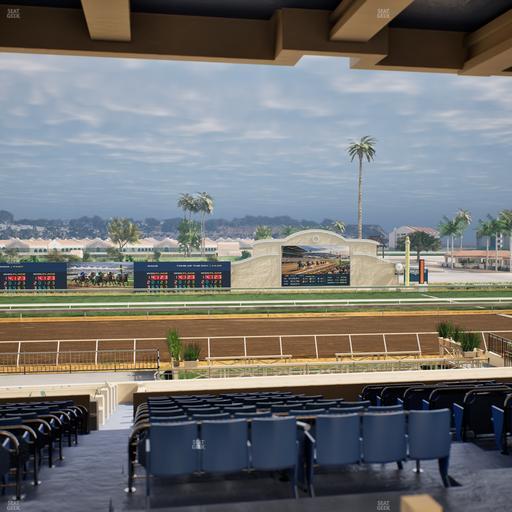 Del Mar Thoroughbred Club - Section Stretch Run Box 16 F Lvl 3 Seat View