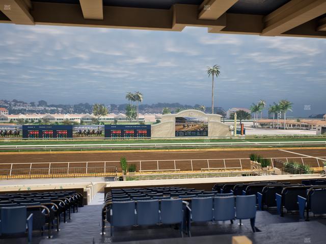 Del Mar Thoroughbred Club - Section Stretch Run Box 16 F Lvl 3 Seat View