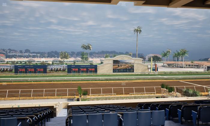 Del Mar Thoroughbred Club - Section Stretch Run Box 16 F Lvl 3 Seat View