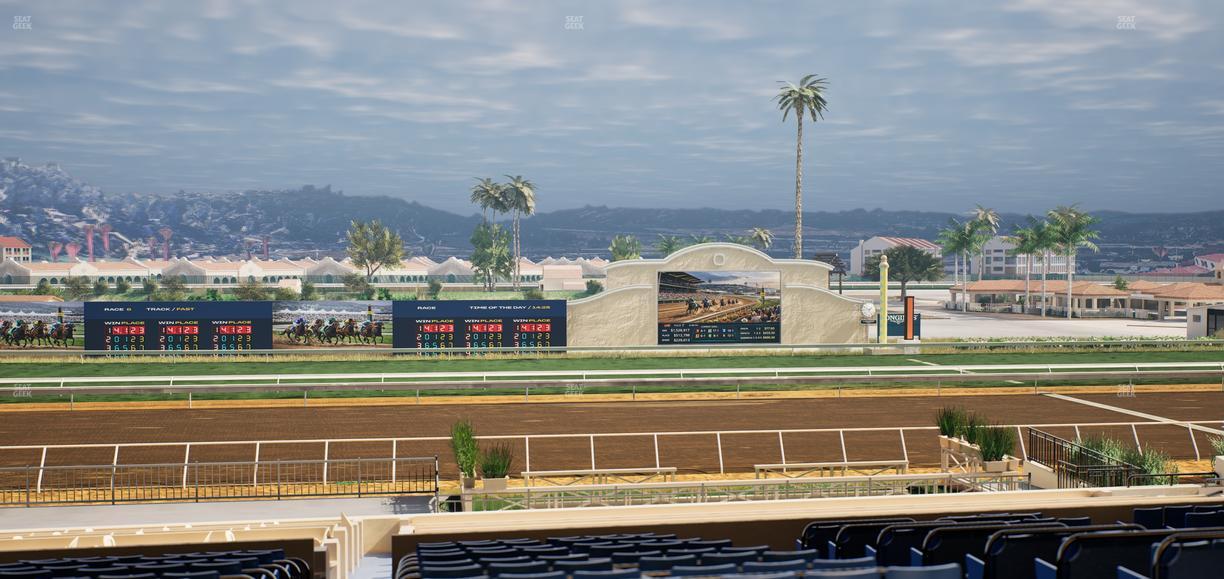 Del Mar Thoroughbred Club - Section Stretch Run Box 16 F Lvl 3 Seat View