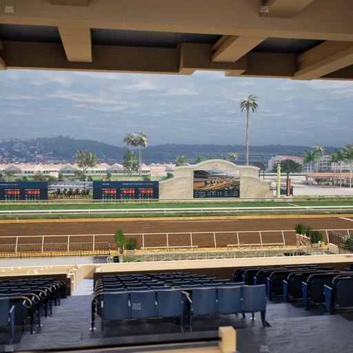 Del Mar Thoroughbred Club - Section Stretch Run Box 16 G Lvl 3 Seat View