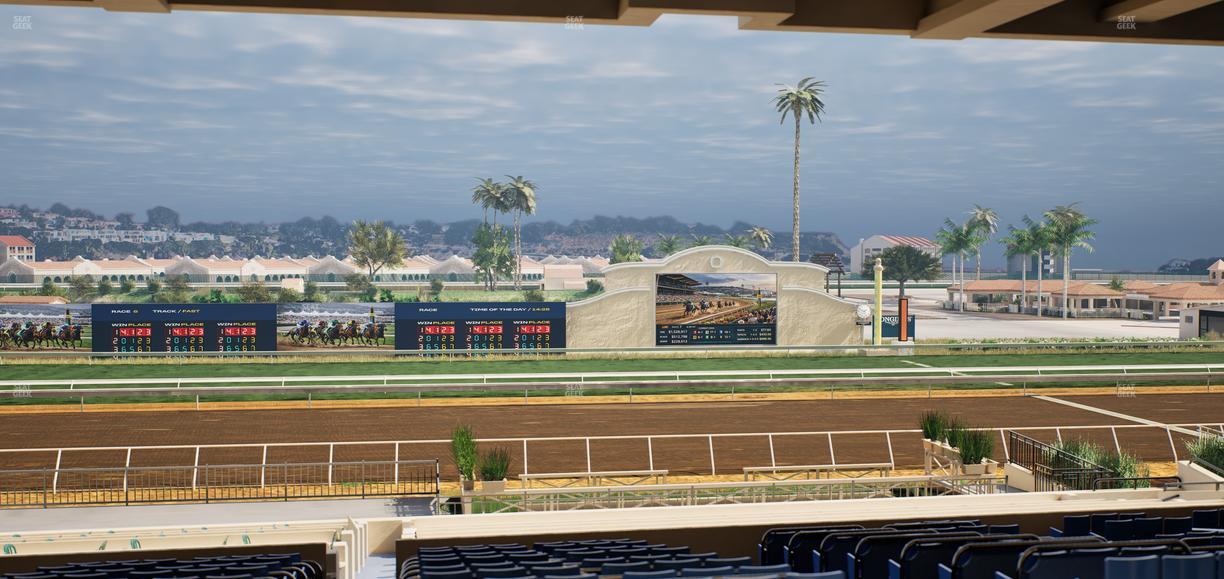Del Mar Thoroughbred Club - Section Stretch Run Box 16 G Lvl 3 Seat View