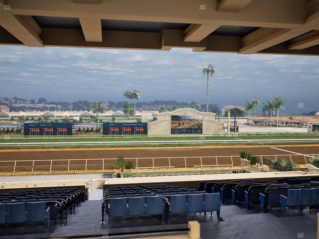 Del Mar Thoroughbred Club - Section Stretch Run Box 16 G Lvl 3 Seat View