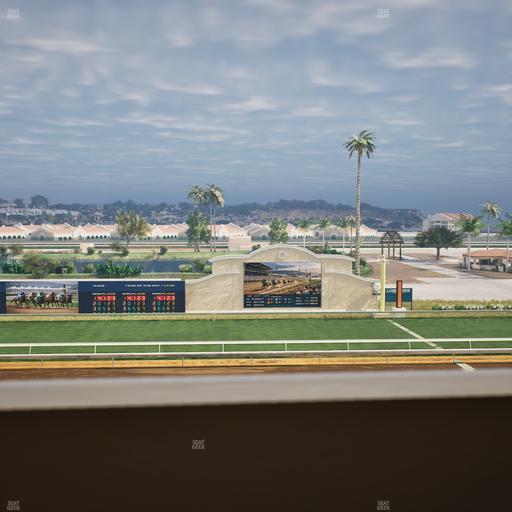 Del Mar Thoroughbred Club - Section Stretch Run Box 16 J Lvl 4 Seat View