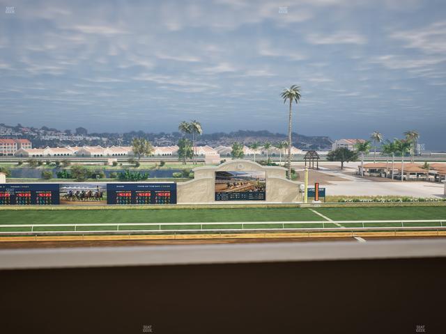 Del Mar Thoroughbred Club - Section Stretch Run Box 16 J Lvl 4 Seat View