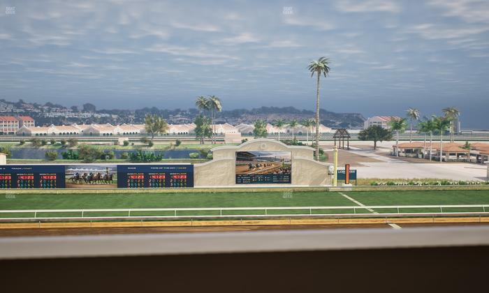 Del Mar Thoroughbred Club - Section Stretch Run Box 16 J Lvl 4 Seat View