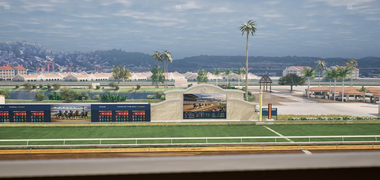 Del Mar Thoroughbred Club - Section Stretch Run Box 16 J Lvl 4 Seat View