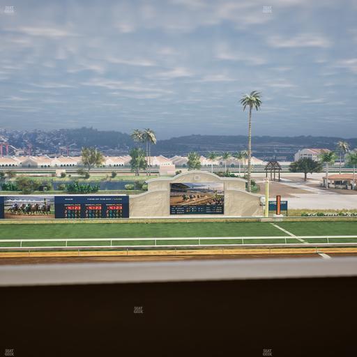 Del Mar Thoroughbred Club - Section Stretch Run Box 16 J Lvl 4 Seat View