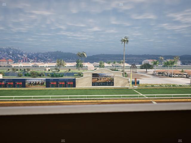 Del Mar Thoroughbred Club - Section Stretch Run Box 16 J Lvl 4 Seat View