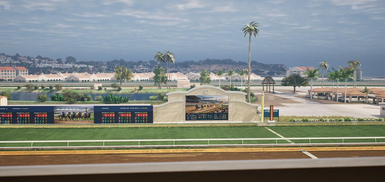 Del Mar Thoroughbred Club - Section Stretch Run Box 16 K Lvl 4 Seat View