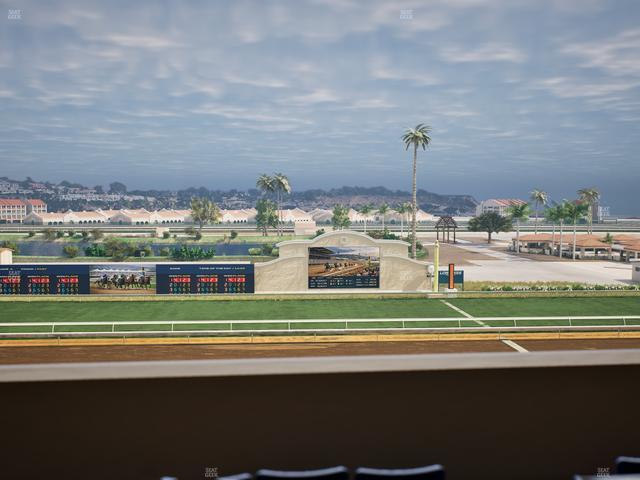 Del Mar Thoroughbred Club - Section Stretch Run Box 16 K Lvl 4 Seat View