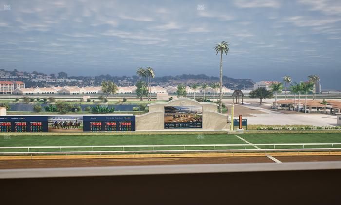 Del Mar Thoroughbred Club - Section Stretch Run Box 16 K Lvl 4 Seat View