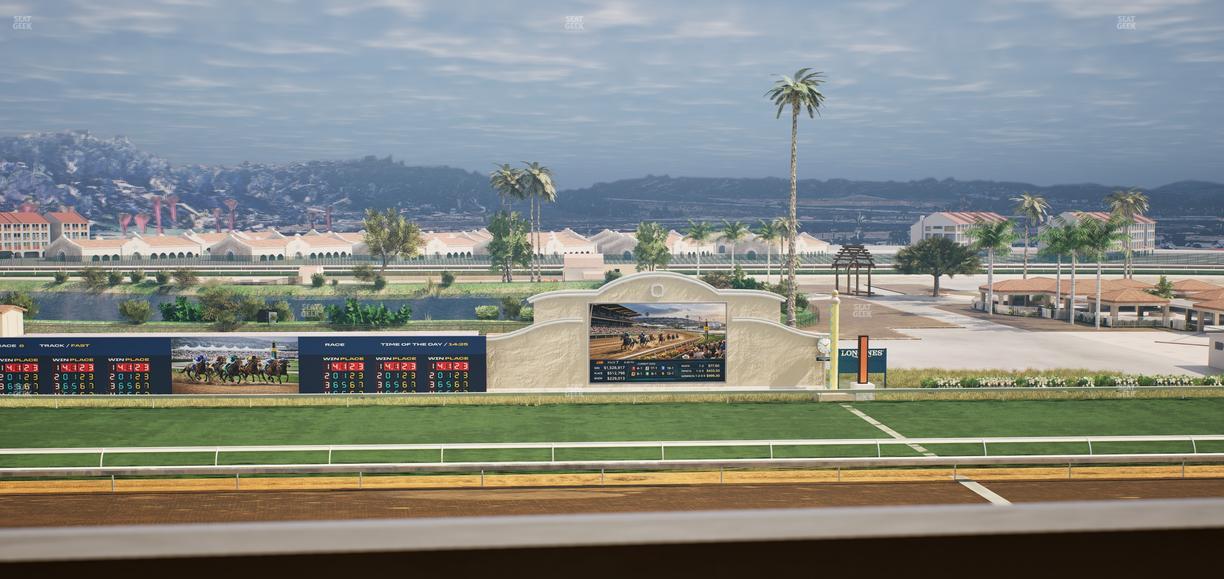 Del Mar Thoroughbred Club - Section Stretch Run Box 16 K Lvl 4 Seat View