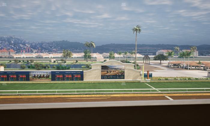 Del Mar Thoroughbred Club - Section Stretch Run Box 16 K Lvl 4 Seat View