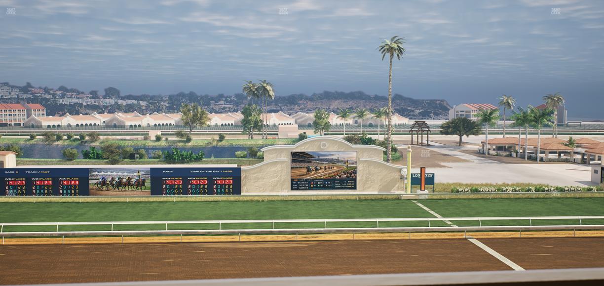 Del Mar Thoroughbred Club - Section Stretch Run Box 16 L Lvl 4 Seat View