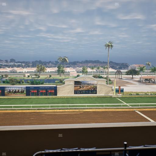 Del Mar Thoroughbred Club - Section Stretch Run Box 16 L Lvl 4 Seat View