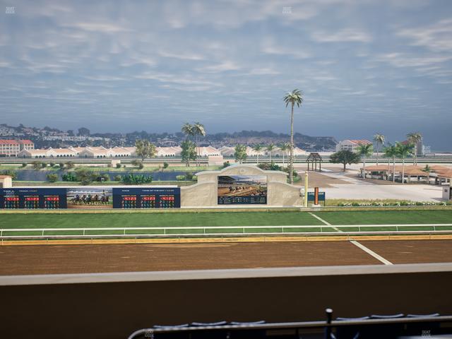 Del Mar Thoroughbred Club - Section Stretch Run Box 16 L Lvl 4 Seat View