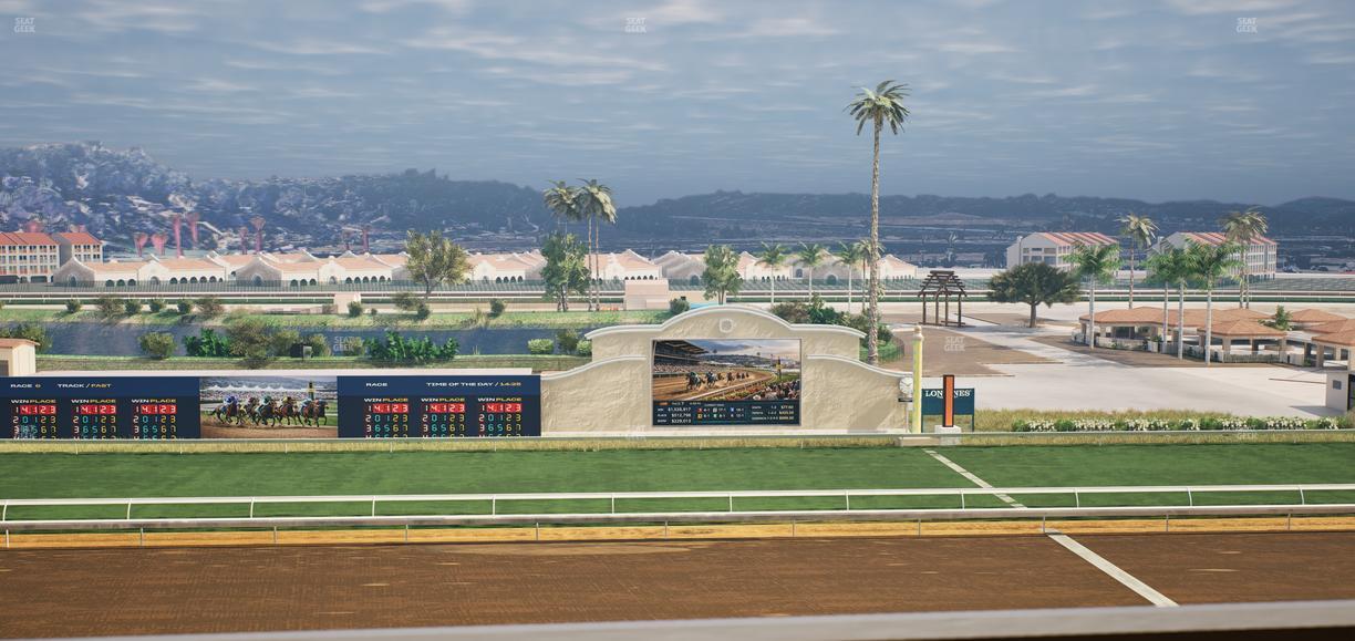 Del Mar Thoroughbred Club - Section Stretch Run Box 16 L Lvl 4 Seat View