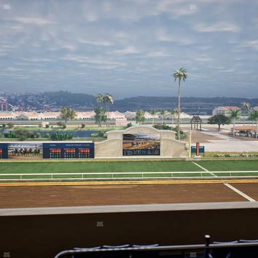 Del Mar Thoroughbred Club - Section Stretch Run Box 16 L Lvl 4 Seat View