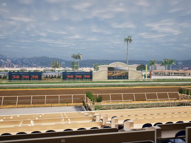 Del Mar Thoroughbred Club - Section Stretch Run Box 17 B Lvl 2 Seat View