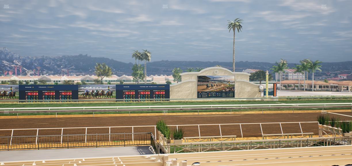 Del Mar Thoroughbred Club - Section Stretch Run Box 17 C Lvl 2 Seat View