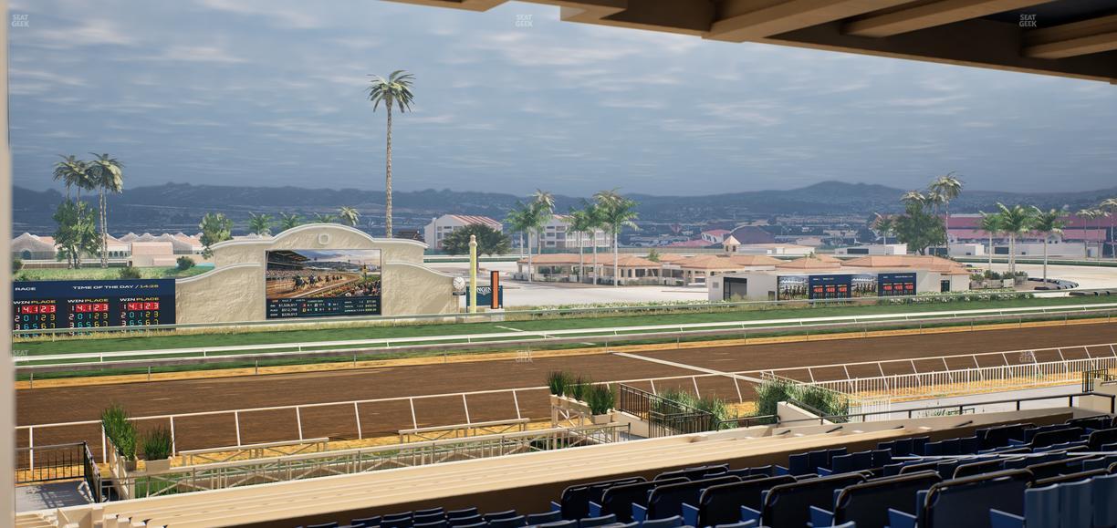 Del Mar Thoroughbred Club - Section Stretch Run Box 17 G Lvl 3 Seat View