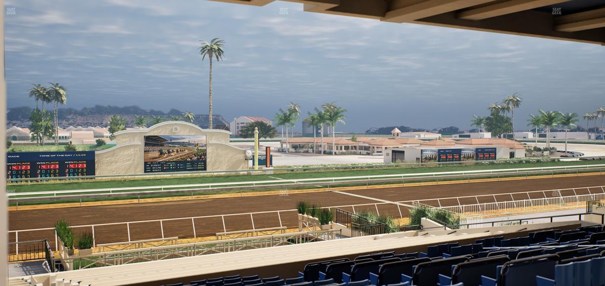 Del Mar Thoroughbred Club - Section Stretch Run Box 17 G Lvl 3 Seat View