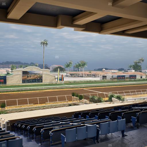Del Mar Thoroughbred Club - Section Stretch Run Box 17 G Lvl 3 Seat View