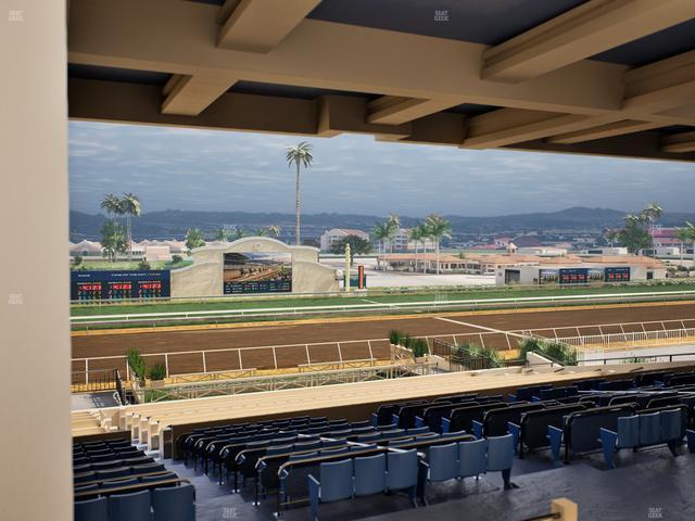 Del Mar Thoroughbred Club - Section Stretch Run Box 17 H Lvl 3 Seat View