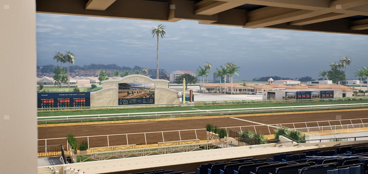 Del Mar Thoroughbred Club - Section Stretch Run Box 17 H Lvl 3 Seat View