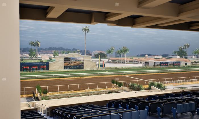 Del Mar Thoroughbred Club - Section Stretch Run Box 17 H Lvl 3 Seat View