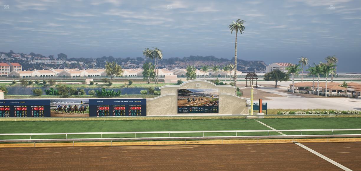 Del Mar Thoroughbred Club - Section Stretch Run Box 17 J Lvl 4 Seat View