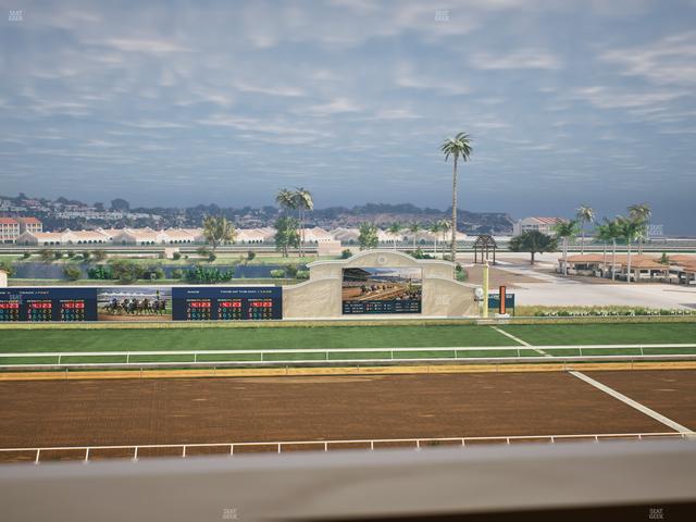 Del Mar Thoroughbred Club - Section Stretch Run Box 17 J Lvl 4 Seat View