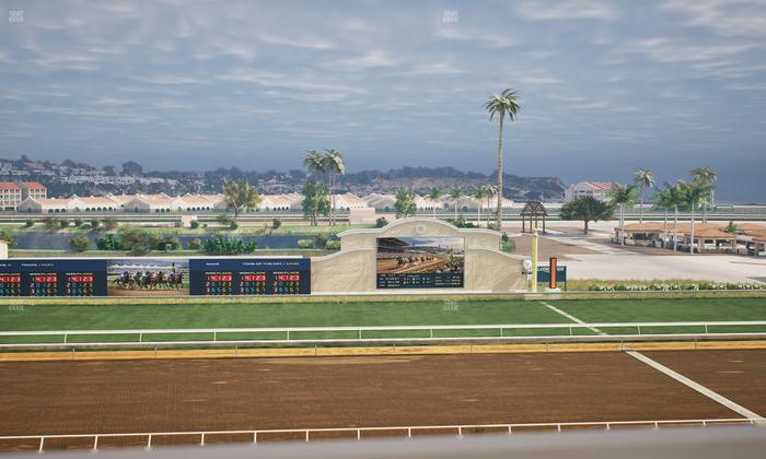 Del Mar Thoroughbred Club - Section Stretch Run Box 17 J Lvl 4 Seat View