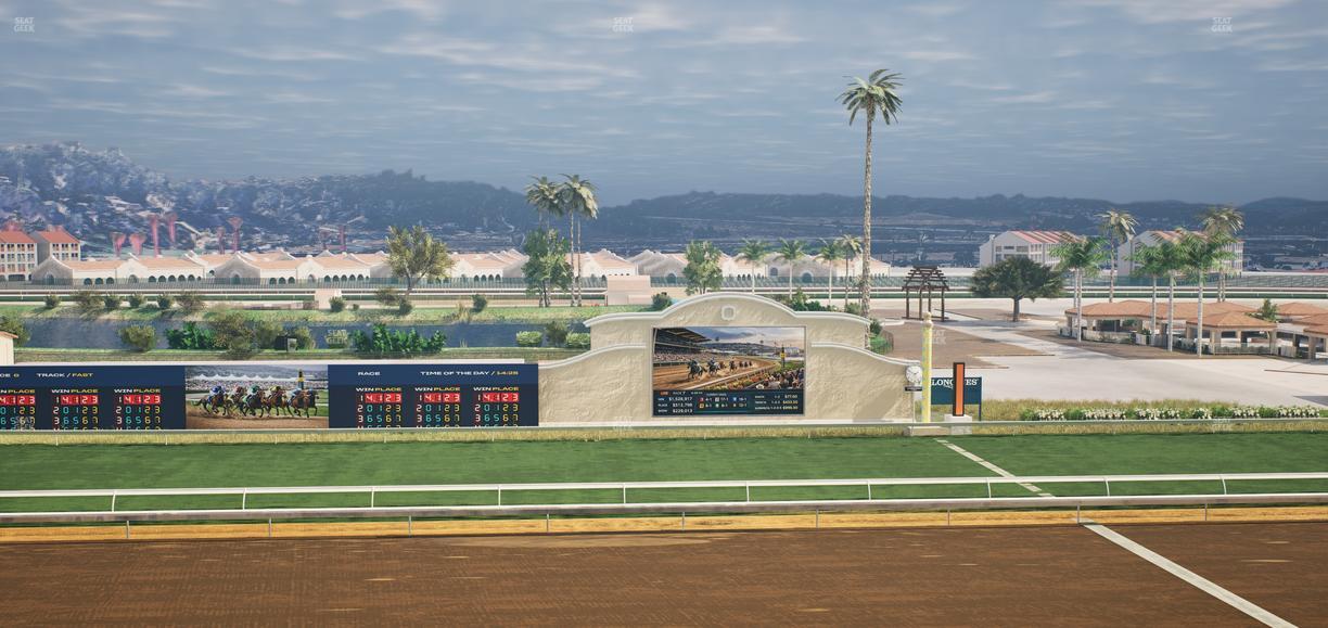 Del Mar Thoroughbred Club - Section Stretch Run Box 17 J Lvl 4 Seat View