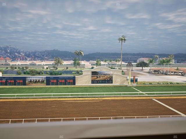Del Mar Thoroughbred Club - Section Stretch Run Box 17 J Lvl 4 Seat View