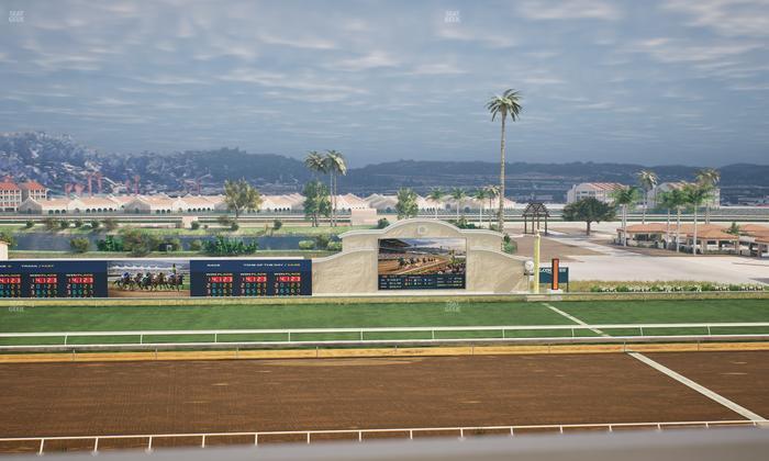 Del Mar Thoroughbred Club - Section Stretch Run Box 17 J Lvl 4 Seat View