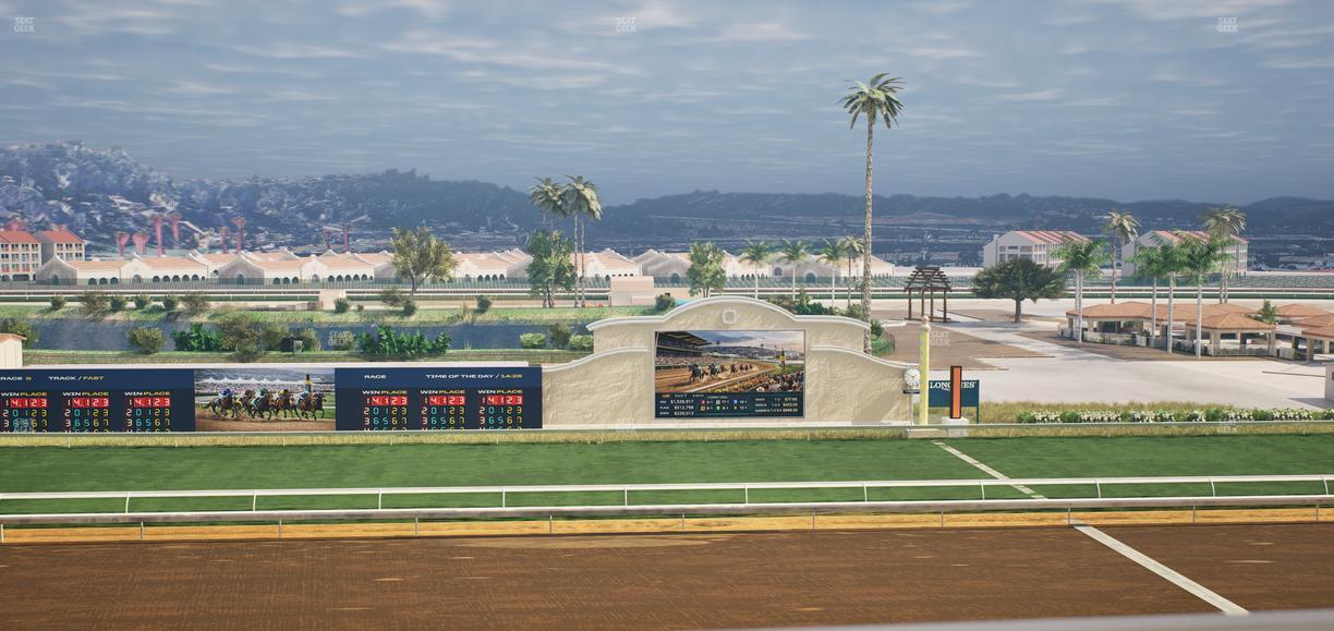 Del Mar Thoroughbred Club - Section Stretch Run Box 17 K Lvl 4 Seat View