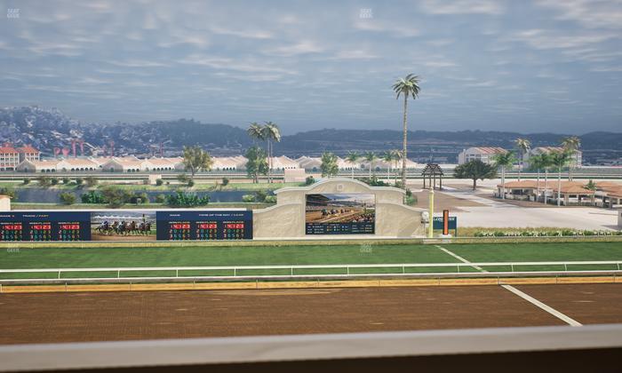 Del Mar Thoroughbred Club - Section Stretch Run Box 17 K Lvl 4 Seat View