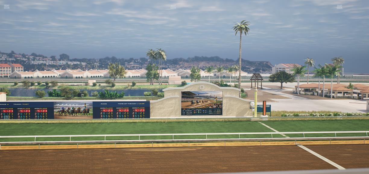 Del Mar Thoroughbred Club - Section Stretch Run Box 17 K Lvl 4 Seat View
