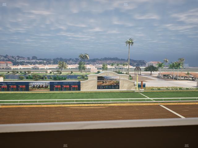 Del Mar Thoroughbred Club - Section Stretch Run Box 17 K Lvl 4 Seat View