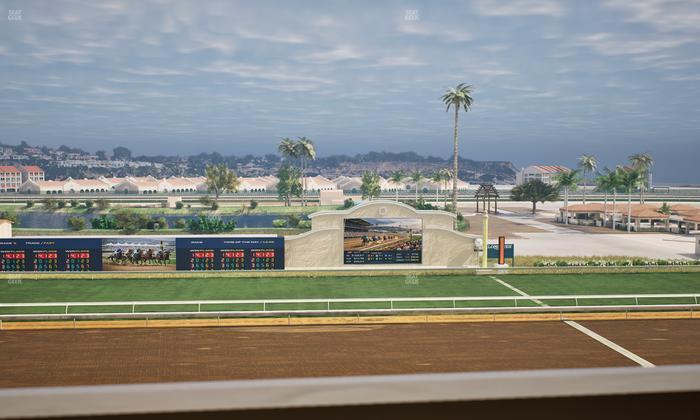 Del Mar Thoroughbred Club - Section Stretch Run Box 17 K Lvl 4 Seat View