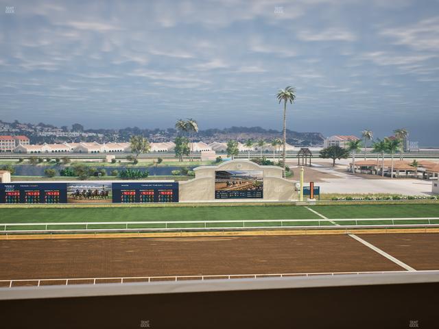 Del Mar Thoroughbred Club - Section Stretch Run Box 17 L Lvl 4 Seat View